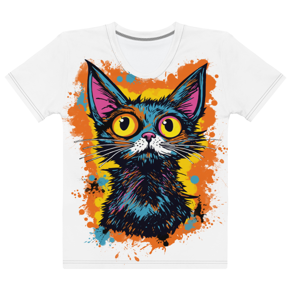 BigCat_Women's Crew Neck T-Shirt – JoyTailor BigCat_Women's Crew Neck T-Shirt – JoyTailor